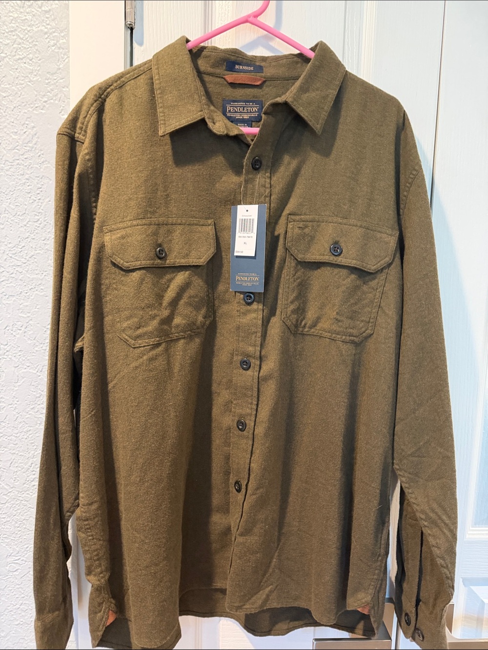 Pendleton Olive Green Button-Front Shirt Jacket- BRAND NEW!